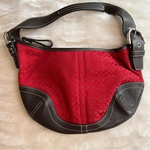 Vintage Coach logo shoulder bag